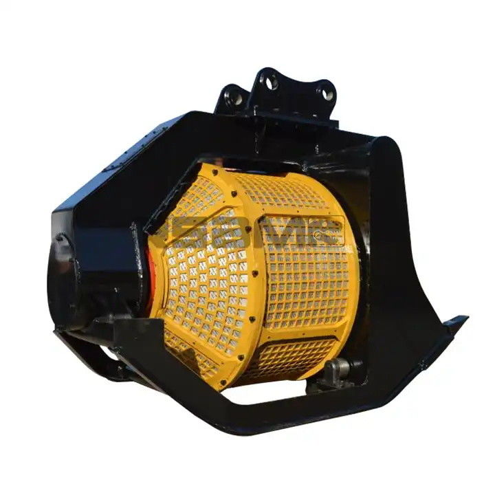 capacity 0.8-3.6m3 Rotating Screening Bucket For 1-50T Excavator