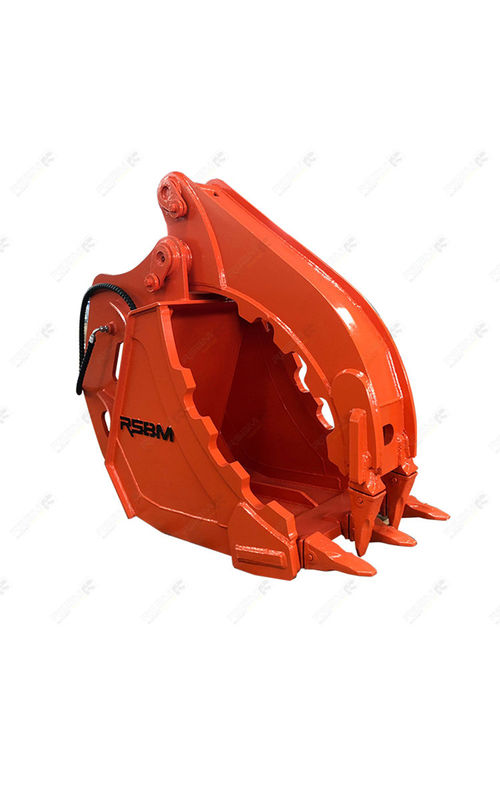 Durable Steel Excavator Grab Bucket Optimal For Debris Sorting