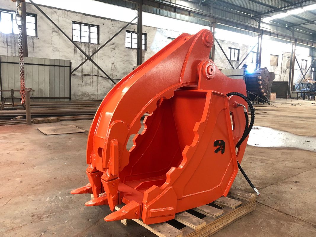 Durable Steel Excavator Grab Bucket Optimal For Debris Sorting