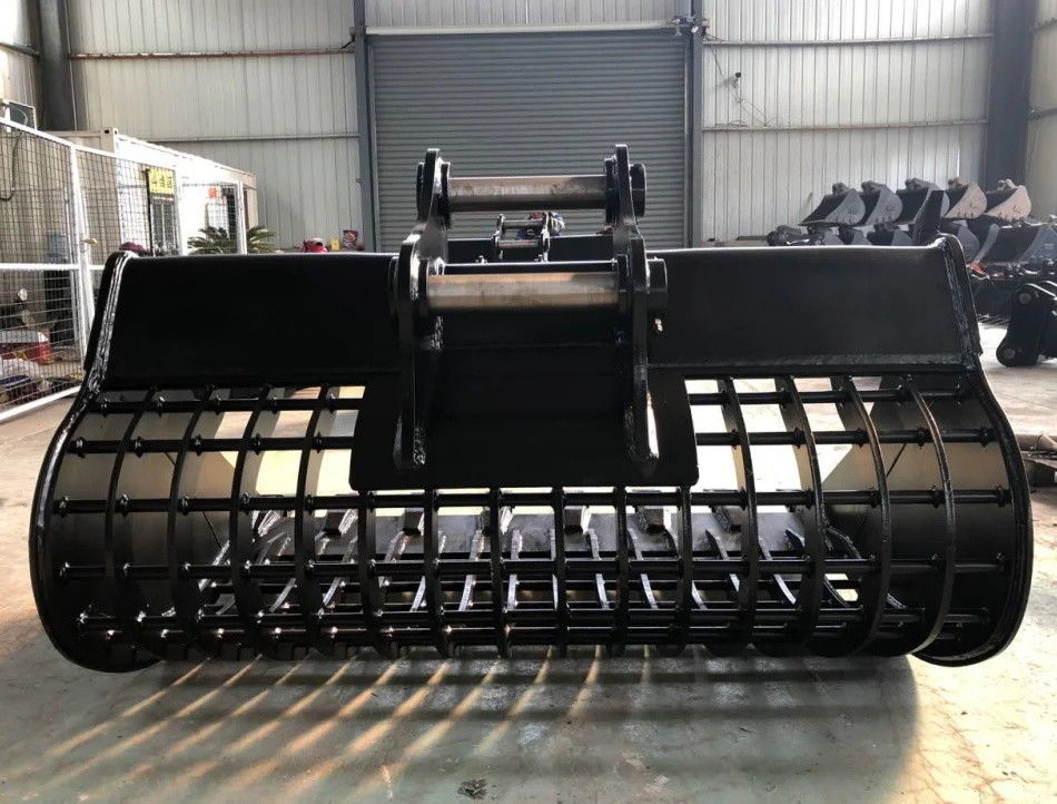 Heavy Duty Skeleton Skid Steer Bucket For Debris Sorting 1-50T