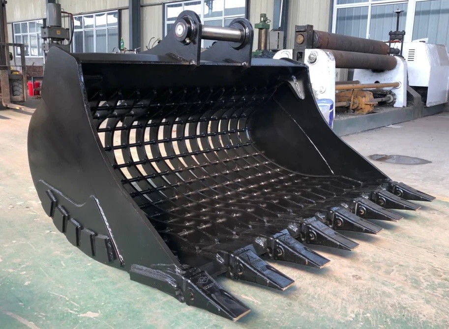 Heavy Duty Skeleton Skid Steer Bucket For Debris Sorting 1-50T