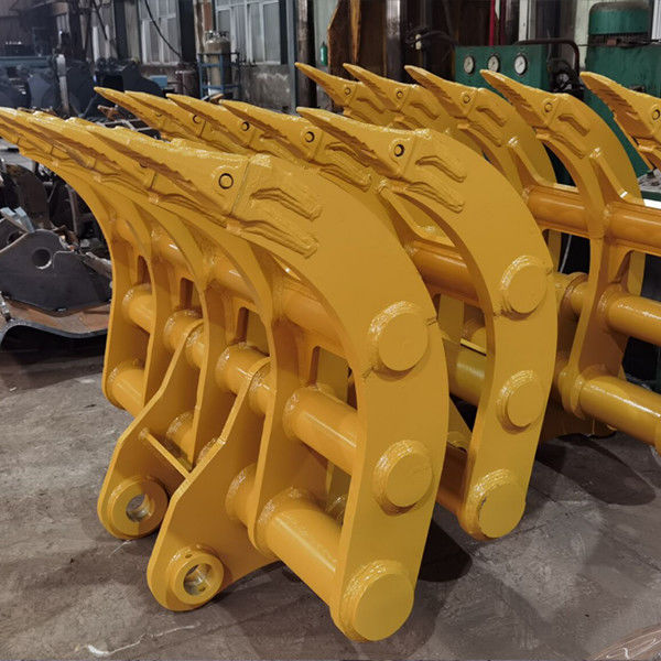 1200mm-2400mm Width Excavator Root Rake 6-12 Teeth For Root Clearing