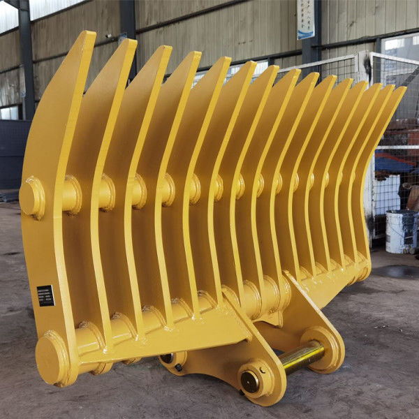 Curved Teeth and Simple Installation Excavator Root Rake for Ground Shipping
